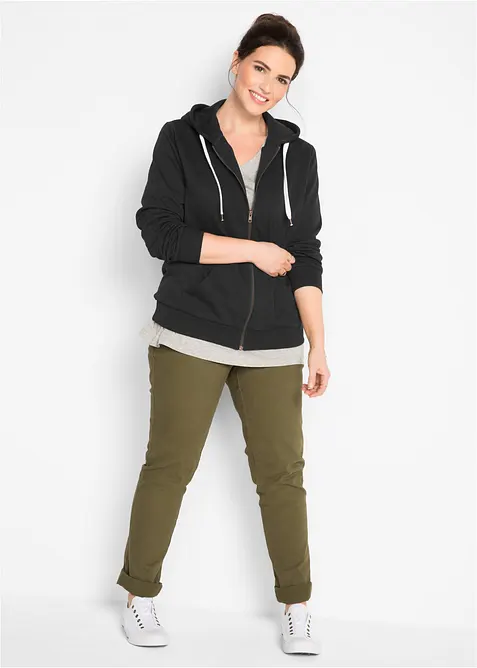 Vid l&aring;ng topp med V-ringning (5-pack), bonprix