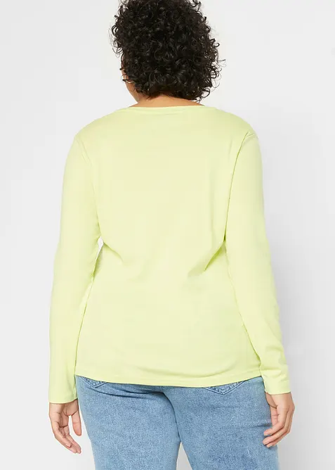 L&aring;ng&auml;rmad topp i ekologisk bomull, bonprix