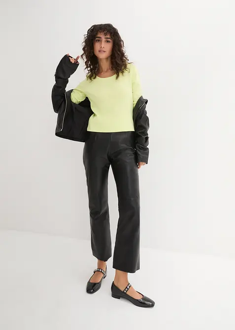 L&aring;ng&auml;rmad topp i ekologisk bomull, bonprix