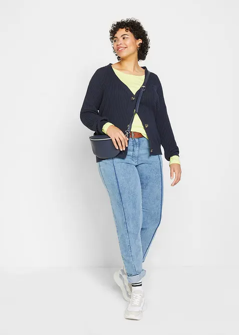 L&aring;ng&auml;rmad topp i ekologisk bomull, bonprix