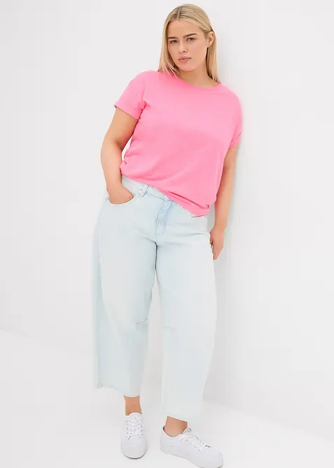 Kort&auml;rmad topp i fyrkantig modell, bonprix