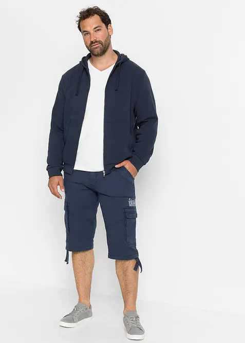L&aring;nga shorts med stretch och cargofickor, normal passform, bonprix