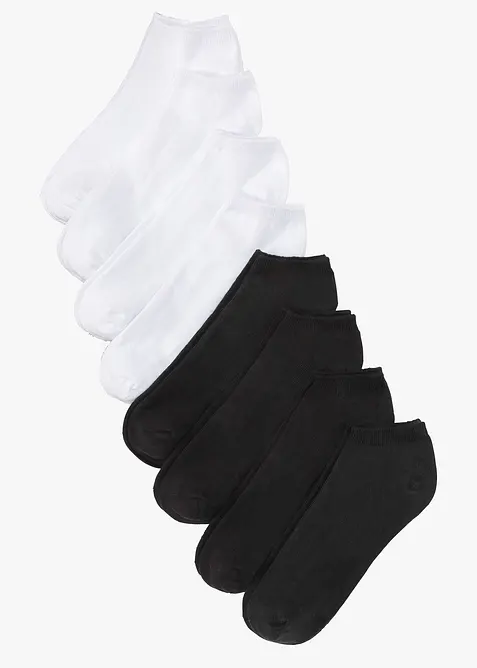 Ankelstrumpor med ekologisk bomull (8-pack), bonprix