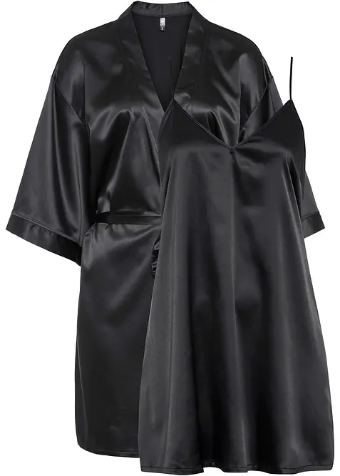 Set med morgonrock och neglig&eacute; (2 delar), bonprix