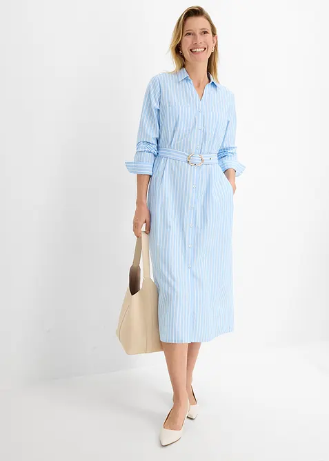 Skjortkl&auml;nning i bomull, bonprix