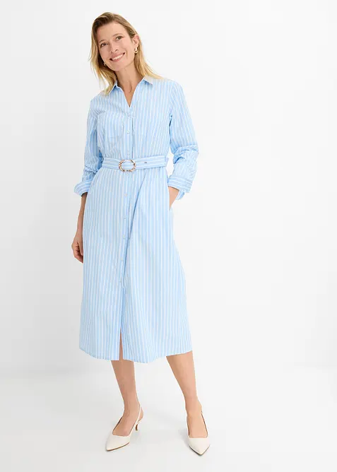 Skjortkl&auml;nning i bomull, bonprix