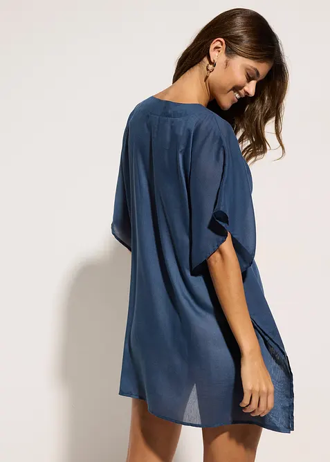 Transparent strandtunika med V-ringning, bonprix