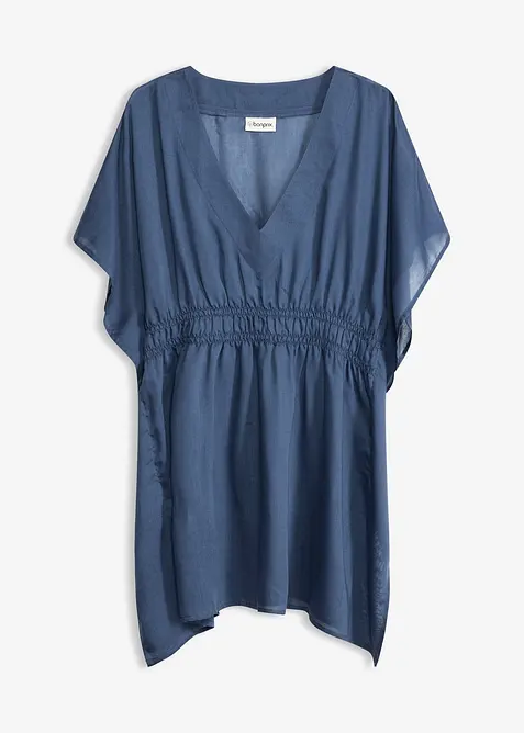 Transparent strandtunika med V-ringning, bonprix
