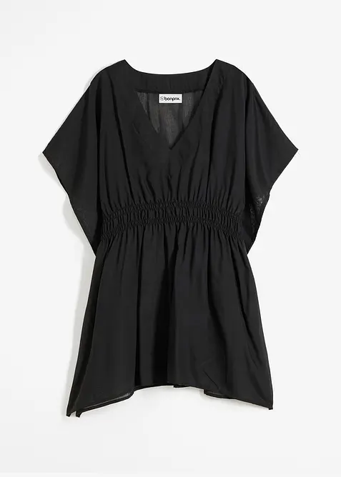 Transparent strandtunika med V-ringning, bonprix