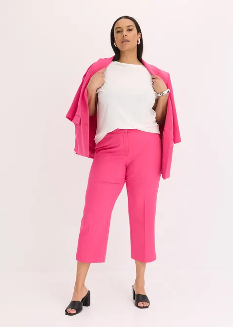 Topp med satindetaljer p&aring; axlarna, bonprix