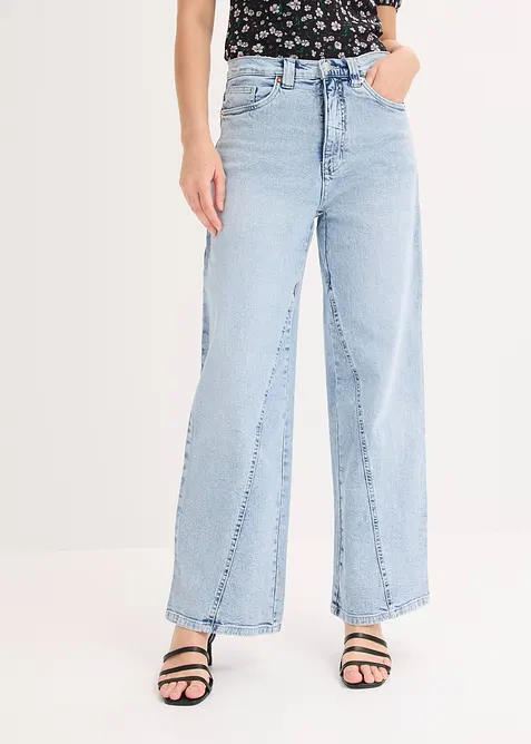 Jeans med vida ben, High Waist, bonprix
