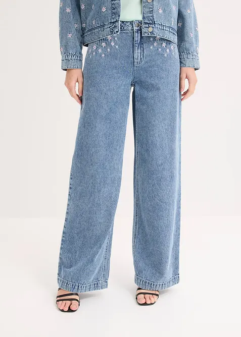 Wide Leg Jeans Mid Waist, bonprix