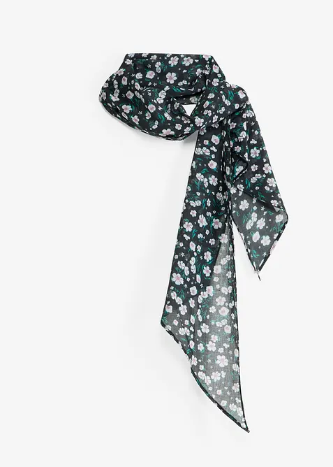 Blommig scarf (2-pack), bonprix