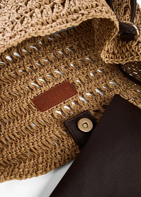 Axelremsv&auml;ska med halmlook, bonprix