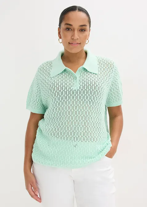 H&aring;lm&ouml;nstrad tr&ouml;ja i bomull, bonprix