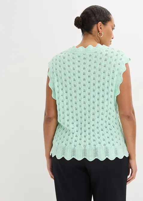 Stickat linne av ren bomull, bonprix