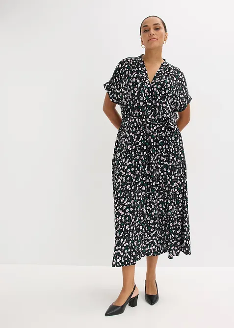 Skjortkl&auml;nning av viskos med mjukt fall, bonprix