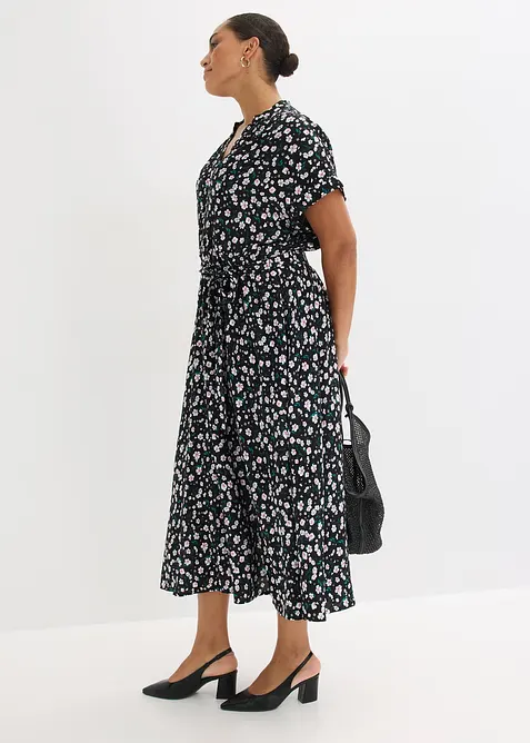 Skjortkl&auml;nning av viskos med mjukt fall, bonprix