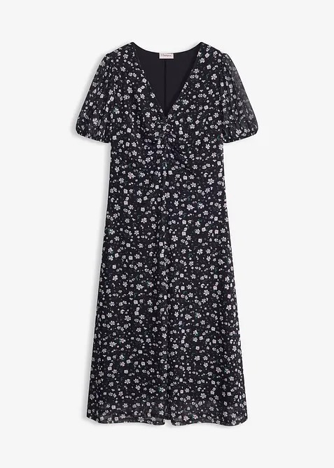 Jerseykl&auml;nning av tunn mesh, bonprix