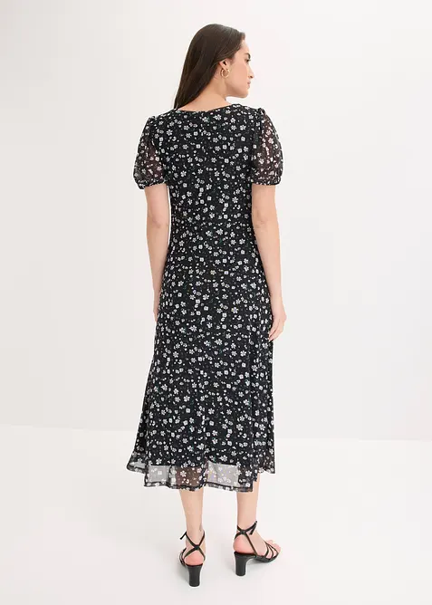 Jerseykl&auml;nning av tunn mesh, bonprix