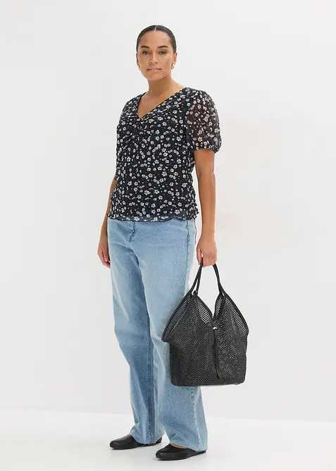 Topp med insv&auml;ngd midja, bonprix