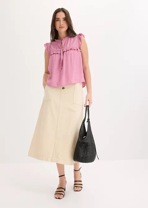 Twillkjol av bomull, bonprix