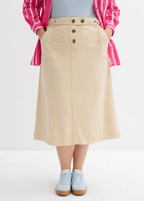 Twillkjol av bomull, bonprix