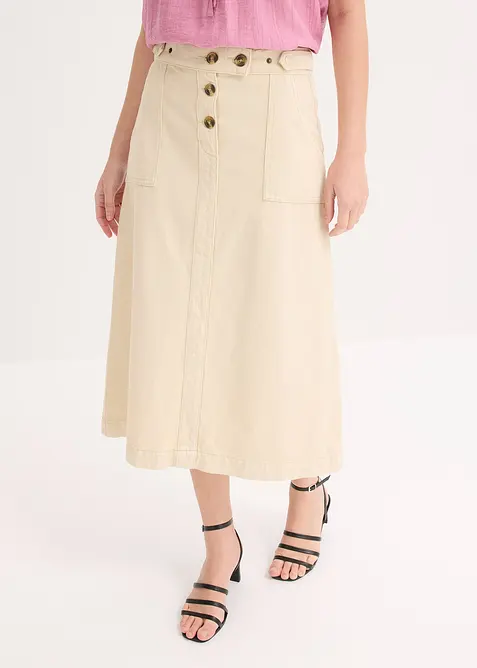 Twillkjol av bomull, bonprix