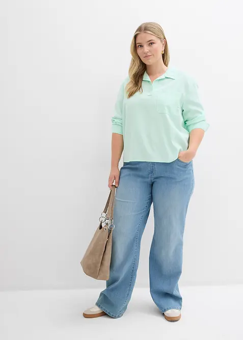 Tunika av fintr&aring;dig viskosmix, bonprix