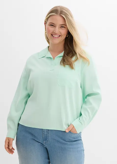 Tunika av fintr&aring;dig viskosmix, bonprix