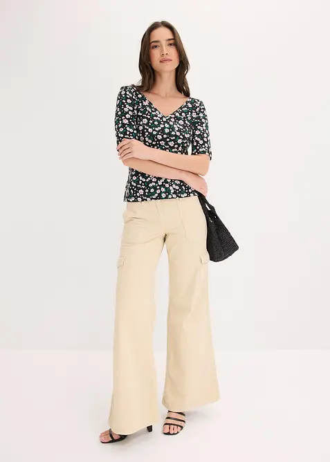 Topp i elastisk bomullsmix, bonprix