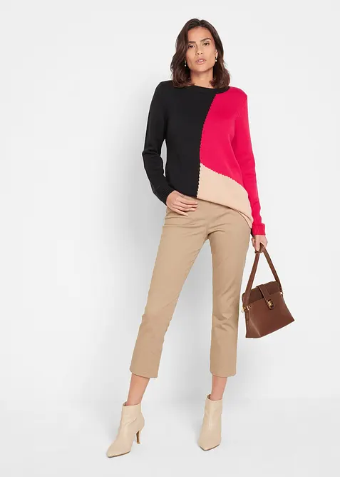 Stretchig dra p&aring;-byxa i 7/8-l&auml;ngd, bonprix