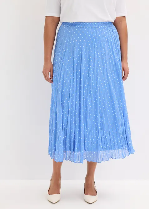 Chiffongkjol i krinklat material, bonprix