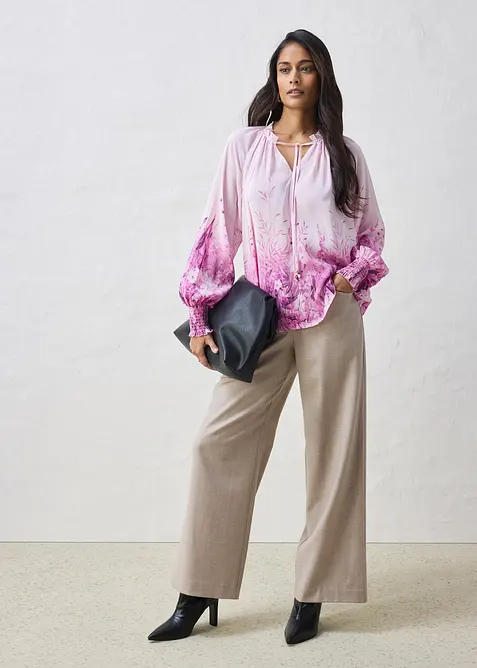 Blus med sidenandel, bonprix