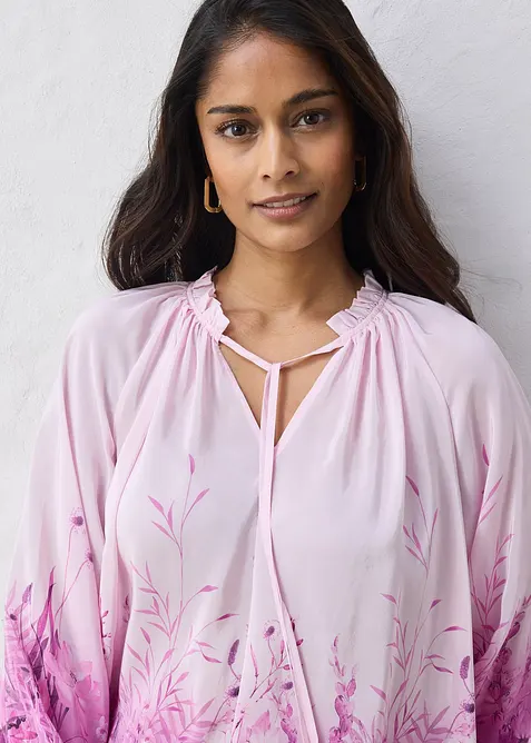 Blus med sidenandel, bonprix