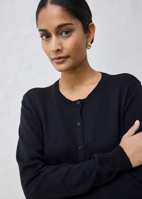 Cardigan med sidenandel, bonprix