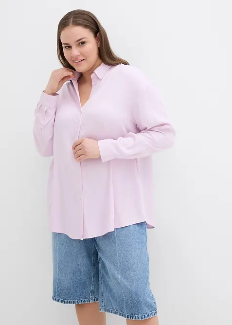 Skjortblus av mjuk viskos, bonprix
