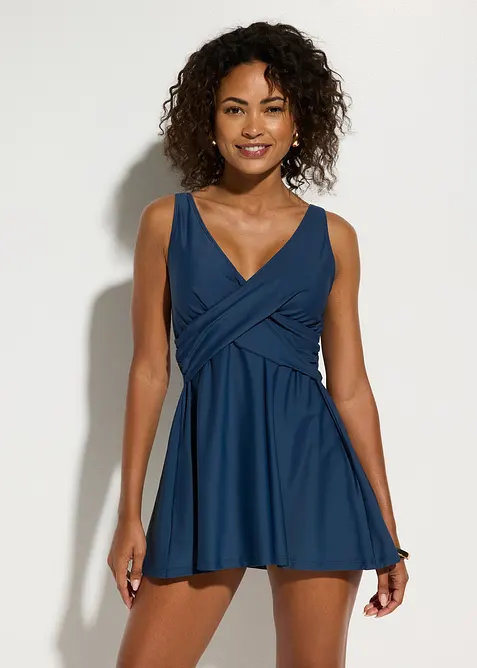 L&aring;ng tankini (2 delar) med V-ringning, bonprix