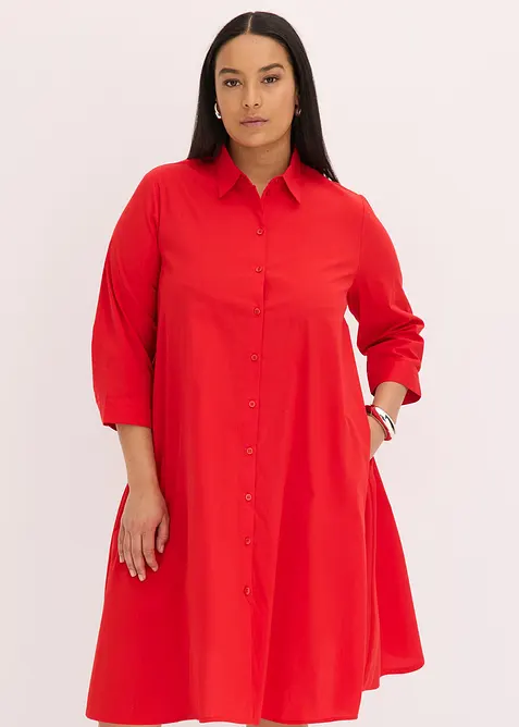 Skjortkl&auml;nning i poplin, bonprix