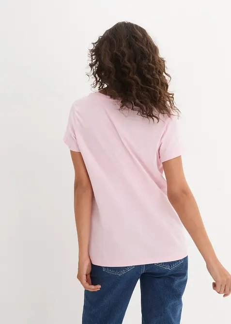 T-shirt med rund halsringning (5-pack), bonprix