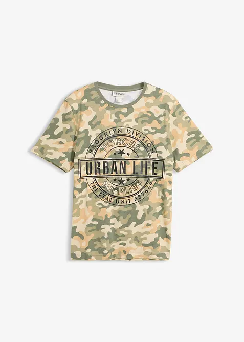 T-shirt i ekologisk bomull, smal passform, bonprix