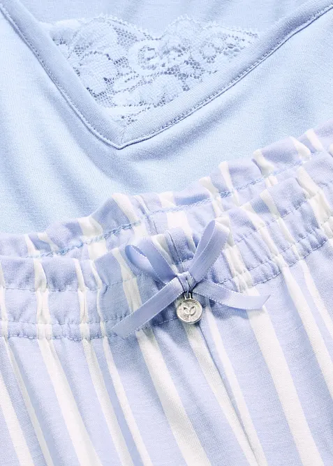 Pyjamas av mjuk viskos, bonprix