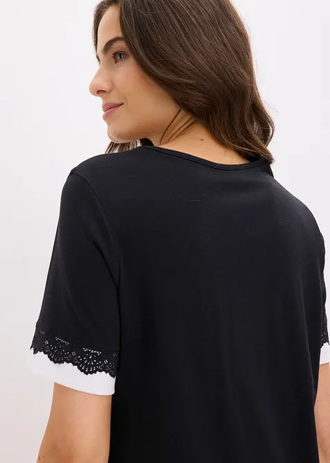 Pyjamas med shorts, i mjuk bomull och viskos, bonprix