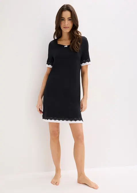 Nattlinne i mjuk viskosmix, bonprix