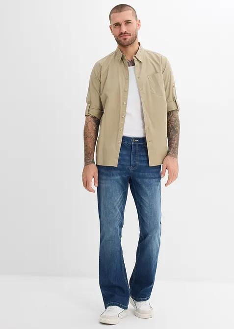 L&aring;ng&auml;rmad skjorta av ekologisk bomull, bonprix