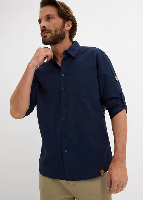 L&aring;ng&auml;rmad skjorta av ekologisk bomull, bonprix