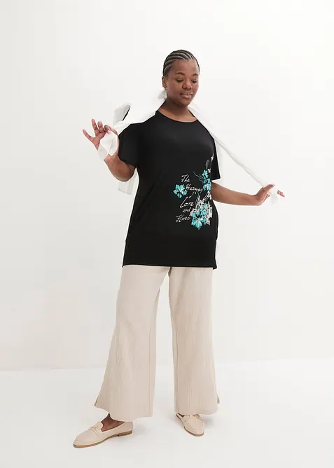 Palazzobyxa i luftig muslin, bonprix