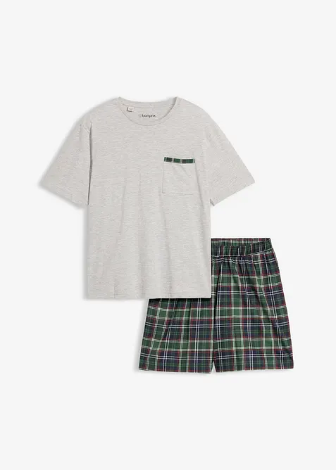 Kort pyjamas med korta &auml;rmar och ficka, bonprix