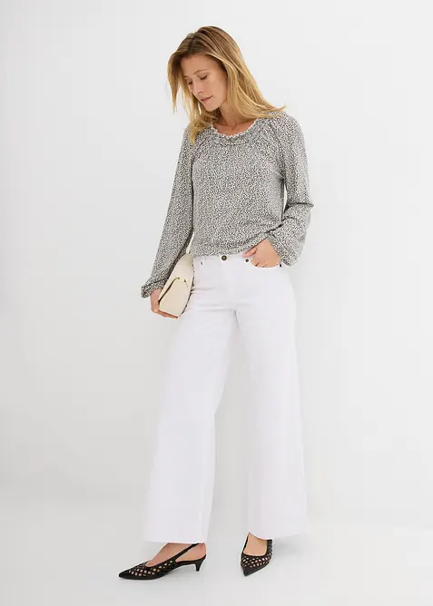 L&aring;ng&auml;rmad topp av viskosmix, bonprix