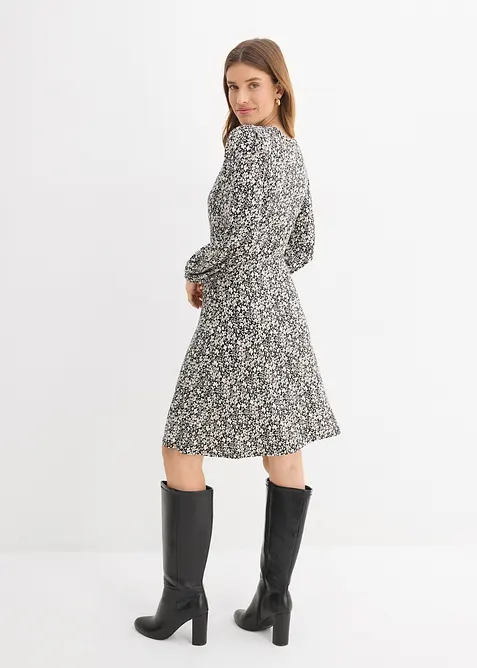 Jerseykl&auml;nning i viskosmix, bonprix